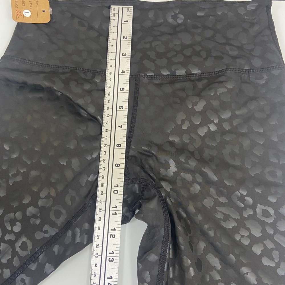 Women's Large Rae Mode Black Leopard Print High Waist Athletic Leggings NWOT - Picture 6 of 9